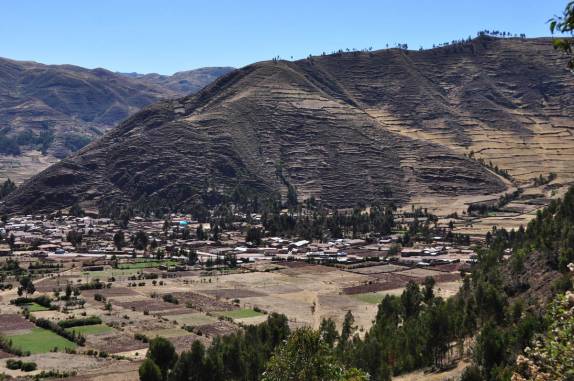A famosa e bela paisagem do Valle Sagrado, nas proximidades de Cusco, no Peru